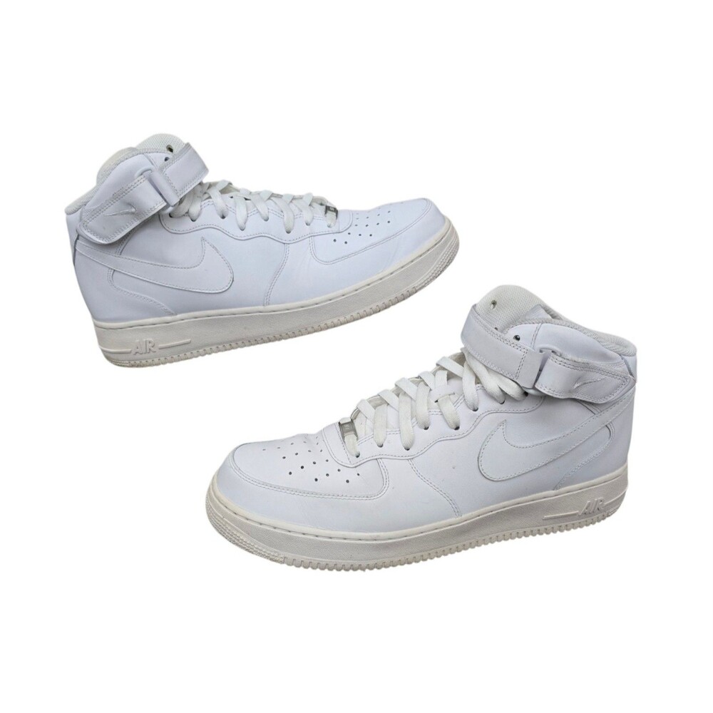 Nike Air Force 1 Mid 07 Sneakers Mens Size 13 White Athletic Shoes 315123 111